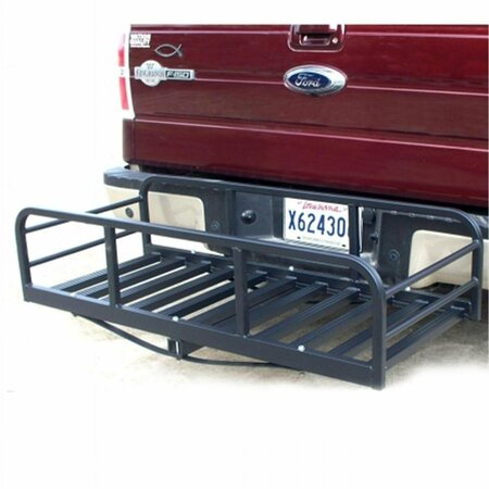 GREAT DAY Hitch-N-Ride Magnum XL, Truck Hitch Receiver Cargo Carrier, 12 in. sides, 2 in., Black, 41 in. bar GR134864